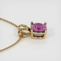 0.73 Ct. Pinkish Purple Sapphire Pendant, 14K Yellow Gold 3